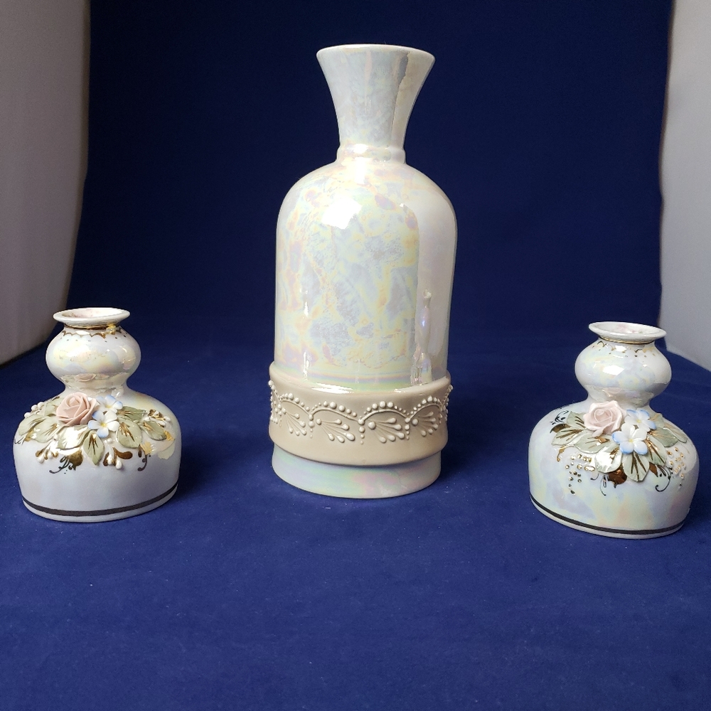 Alan Russian Porcelain Kislovodsk Vase and Candle